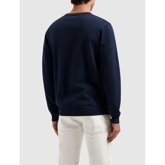 PurePath (by PureWhite) PurePath 25010816 Braided Knitwear Sweater Navy - Regular Fit