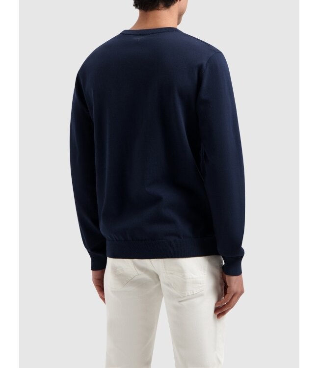 PurePath (by PureWhite) PurePath 25010816 Braided Knitwear Sweater Navy - Regular Fit