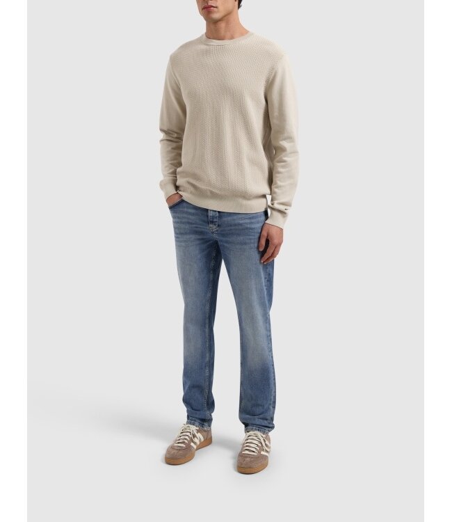 PurePath (by PureWhite) PurePath 25010816 Braided Knitwear Sweater Sand - Regular Fit