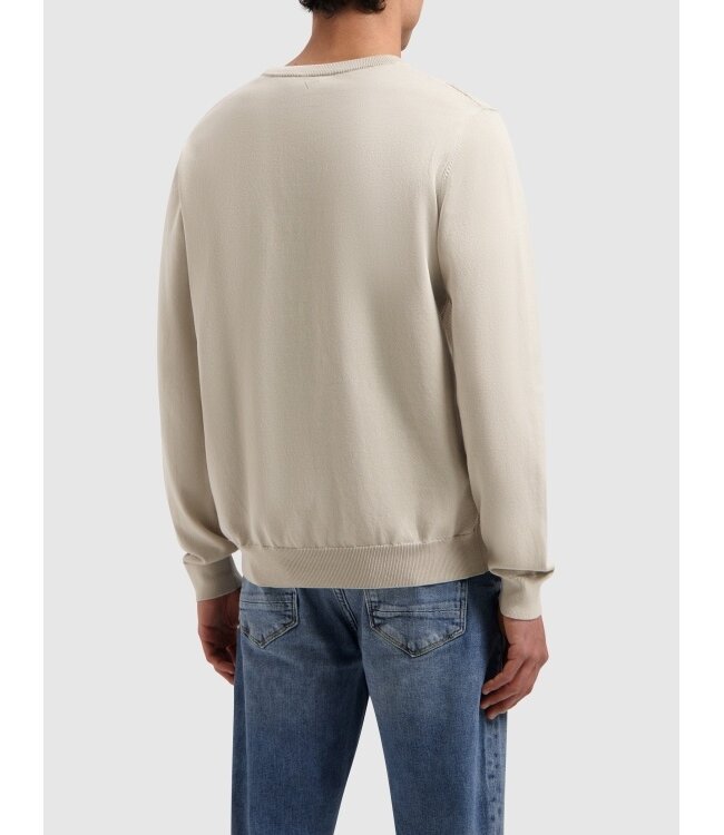 PurePath (by PureWhite) PurePath 25010816 Braided Knitwear Sweater Sand - Regular Fit