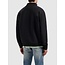 PurePath (by PureWhite) PurePath 25010301 Stand-Up Collar Zip Sweater Black - Loose Fit