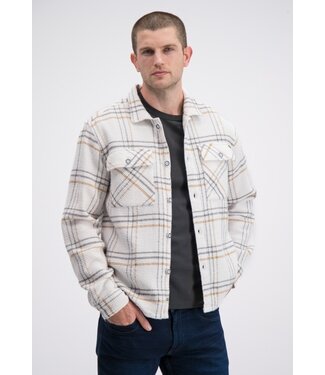 Gabbiano Overshirt Flannel Wafelstructuur Ivory Bone - Regular Fit