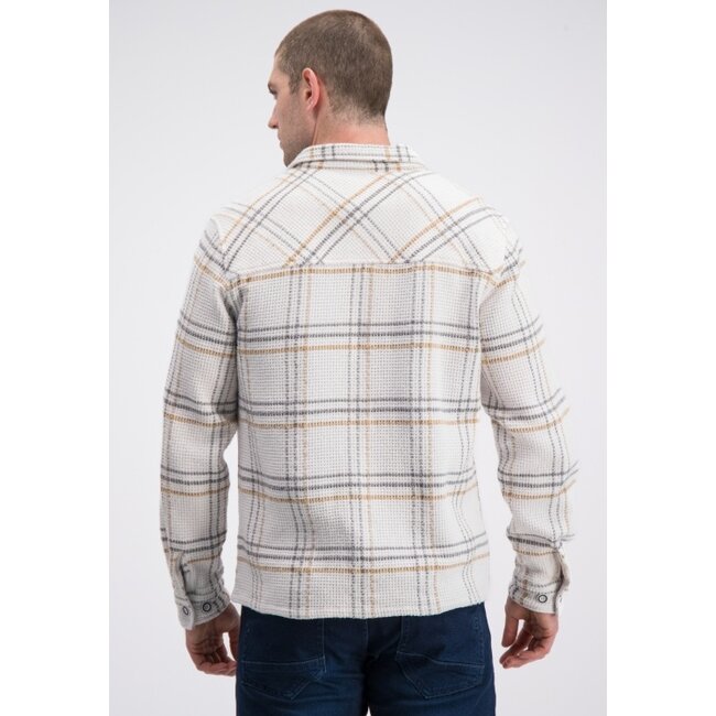 Gabbiano Gabbiano 336236 Overshirt Flannel Wafelstructuur Ivory Bone - Regular Fit