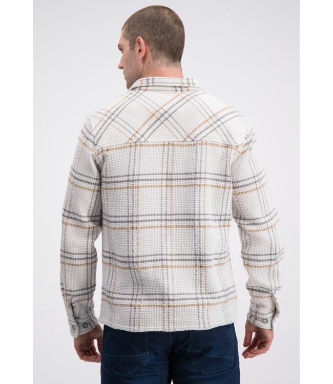 Gabbiano Gabbiano 336236 Overshirt Flannel Wafelstructuur Ivory Bone - Regular Fit