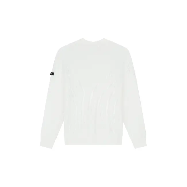 Malelions Malelions Men Knitted Rib Sweater Off-White