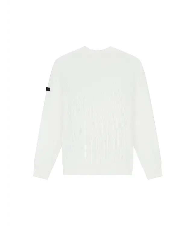 Malelions Malelions Men Knitted Rib Sweater Off-White