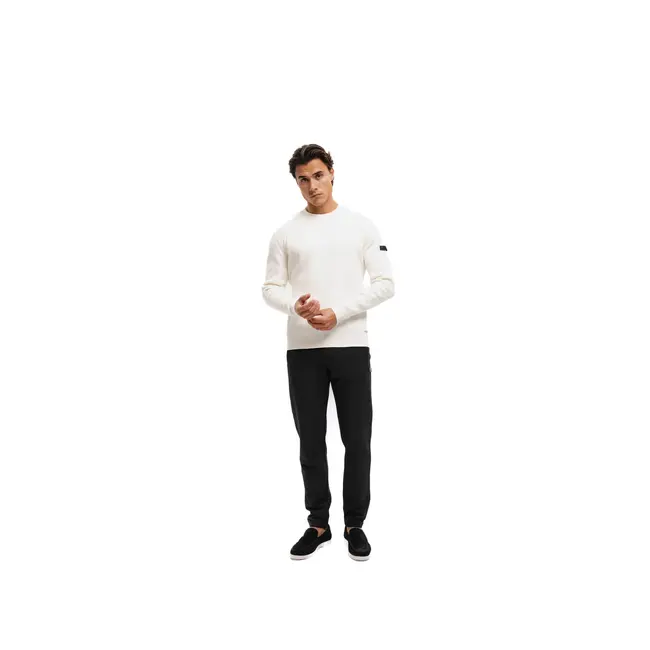 Malelions Malelions Men Knitted Rib Sweater Off-White