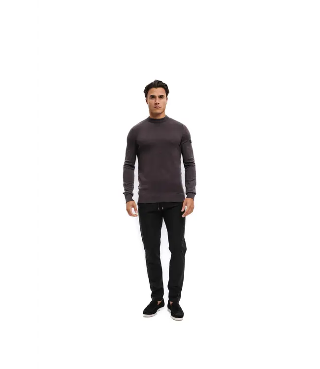 Malelions Malelions Men Knitted Crewneck Mulch Brown - Slim Fit