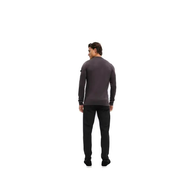 Malelions Malelions Men Knitted Crewneck Mulch Brown - Slim Fit