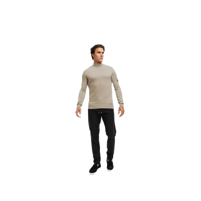 Malelions Malelions Men Knitted Turtleneck Sand - Slim Fit