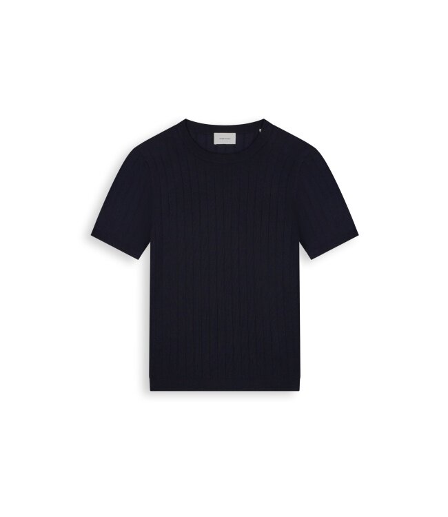 PurePath (by PureWhite) PurePath 26010808 Drop-Needle Knit Shirt Dark Navy - Regular Fit