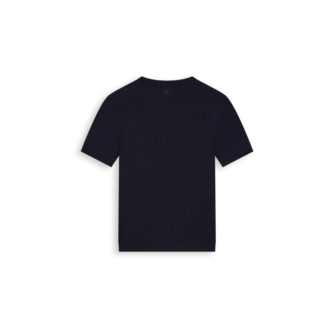 PurePath (by PureWhite) PurePath 26010808 Drop-Needle Knit Shirt Dark Navy - Regular Fit