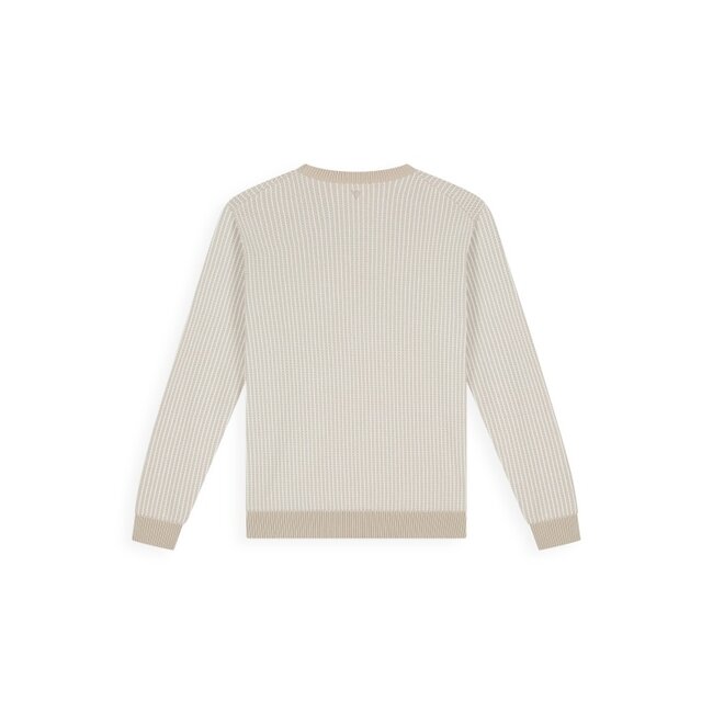 PurePath (by PureWhite) PurePath 26010806 Ladder Stitch Knit Sweater Sand - Regular Fit