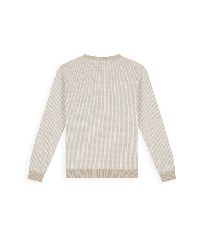 PurePath (by PureWhite) PurePath 26010806 Ladder Stitch Knit Sweater Sand - Regular Fit