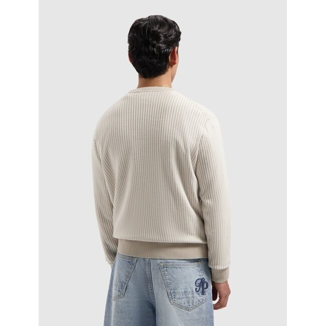 PurePath (by PureWhite) PurePath 26010806 Ladder Stitch Knit Sweater Sand - Regular Fit