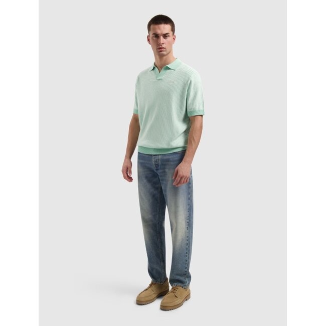 PurePath (by PureWhite) PurePath 26010807 Ladder Stitch Knit Polo Mint - Regular Fit