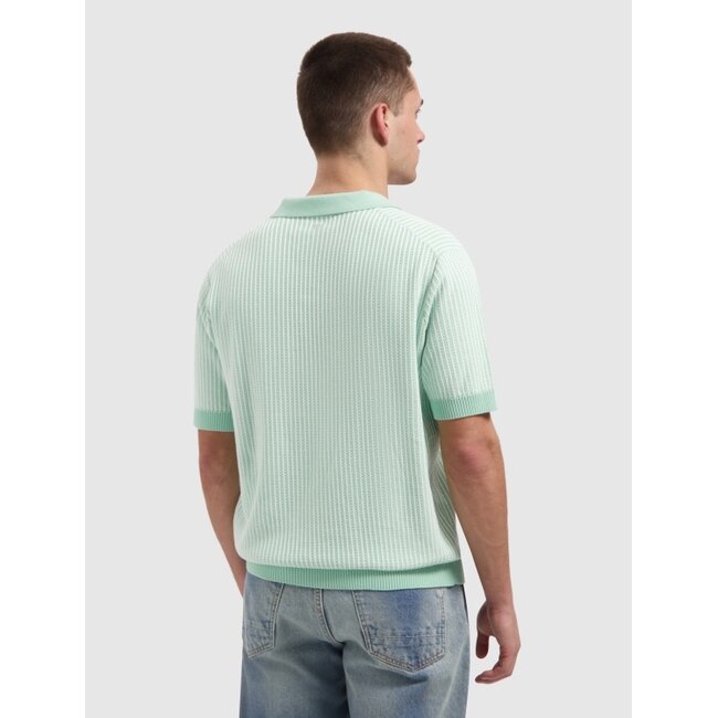PurePath (by PureWhite) PurePath 26010807 Ladder Stitch Knit Polo Mint - Regular Fit