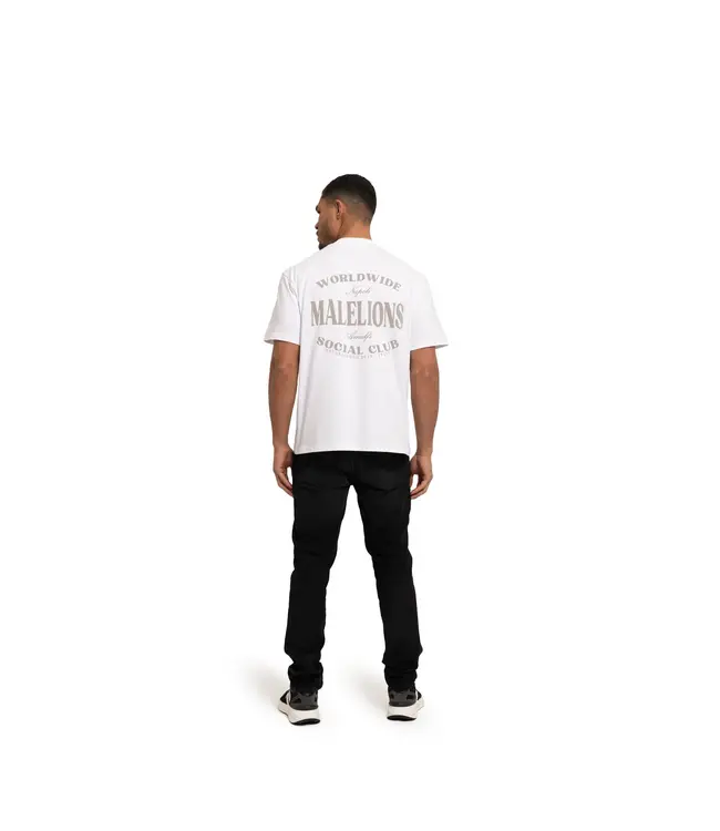 Malelions Malelions Men Social Club T-Shirt White - Oversized Fit