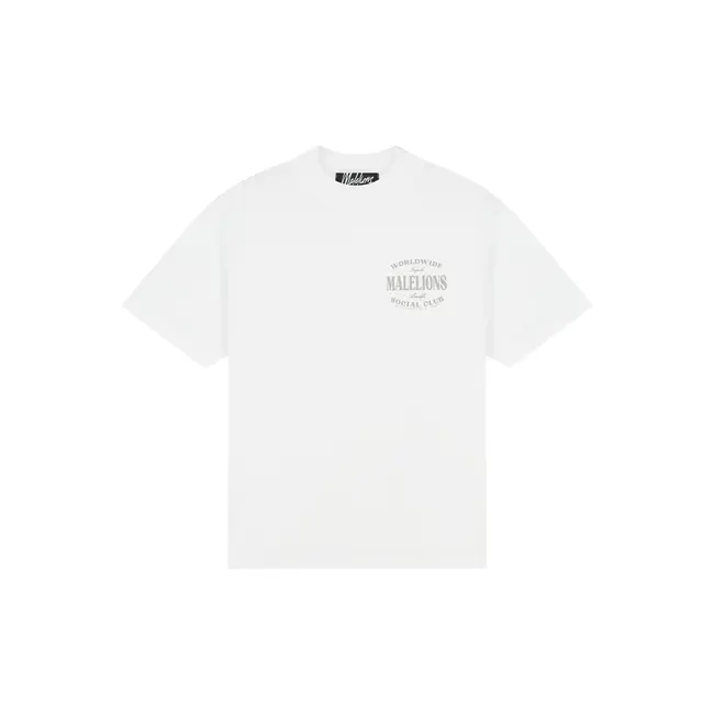 Malelions Malelions Men Social Club T-Shirt White - Oversized Fit