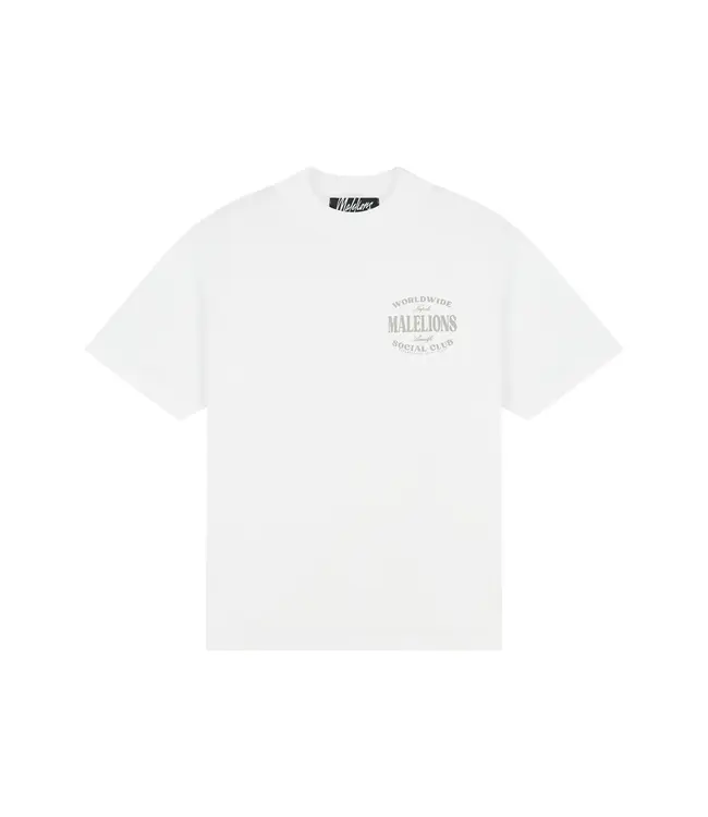 Malelions Malelions Men Social Club T-Shirt White - Oversized Fit