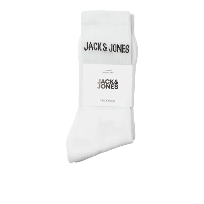 Jack & Jones Jack & Jones 12266536 5-PACK WHITE SOCKS