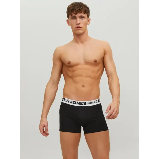 Jack & Jones Jack & Jones 12081832 3-PACK SENSE BOXERSHORTS BLACK/WHITE