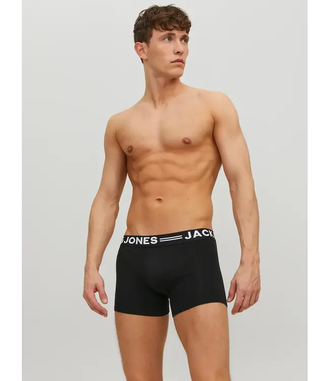 Jack & Jones Jack & Jones 12081832 3-PACK SENSE BOXERSHORTS BLACK/BLACK