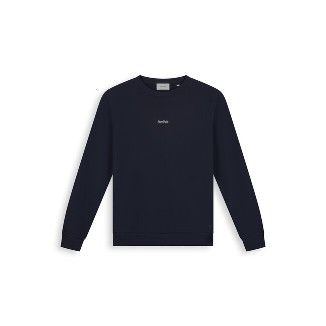 PurePath (by PureWhite) PurePath 26010309 Trio of Flowers Sweater Dark Navy - Regular Fit