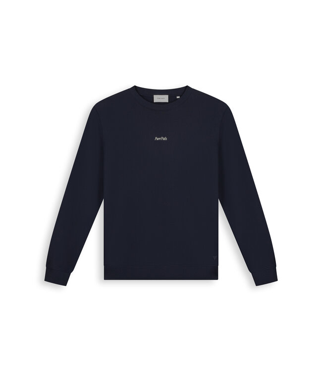 PurePath (by PureWhite) PurePath 26010309 Trio of Flowers Sweater Dark Navy - Regular Fit