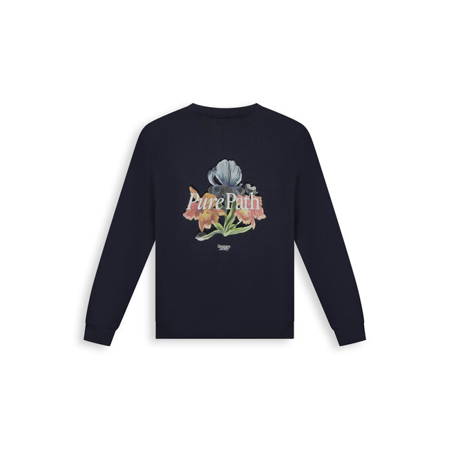 PurePath (by PureWhite) PurePath 26010309 Trio of Flowers Sweater Dark Navy - Regular Fit