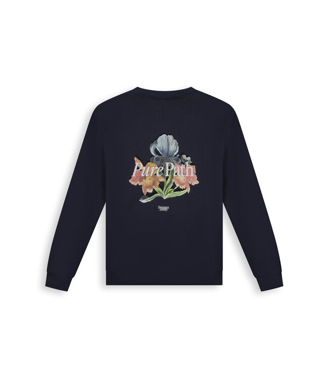 PurePath (by PureWhite) PurePath 26010309 Trio of Flowers Sweater Dark Navy - Regular Fit