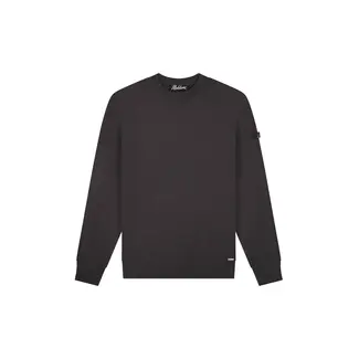 Malelions Knitted Crewneck Stone Brown - Slim Fit