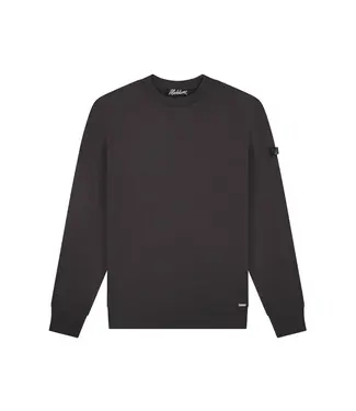 Malelions Knitted Crewneck Stone Brown - Slim Fit
