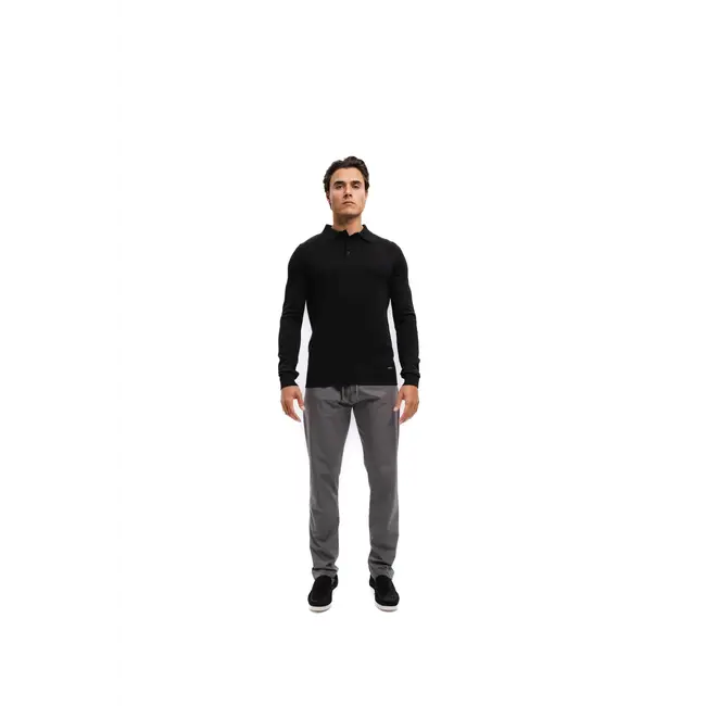 Malelions Malelions Men Knitted Longsleeve Polo Black