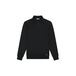 Malelions Malelions Men Knitted Longsleeve Polo Black
