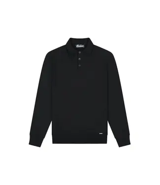 Malelions Malelions Men Knitted Longsleeve Polo Black