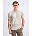 Gabbiano Gabbiano 1565109 Sovia T-Shirt Jacquard Jersey Striped Wood Brown - Regular Fit