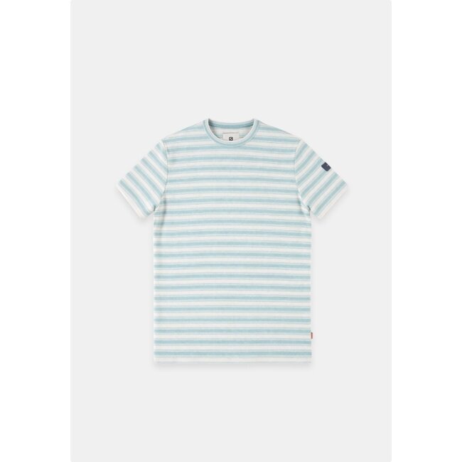 Gabbiano Gabbiano 1565109 Sovia T-Shirt Jacquard Jersey Striped Lagoon Green - Regular Fit