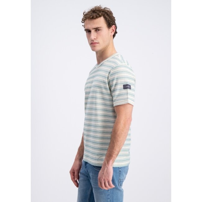 Gabbiano Gabbiano 1565109 Sovia T-Shirt Jacquard Jersey Striped Lagoon Green - Regular Fit