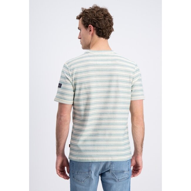 Gabbiano Gabbiano 1565109 Sovia T-Shirt Jacquard Jersey Striped Lagoon Green - Regular Fit