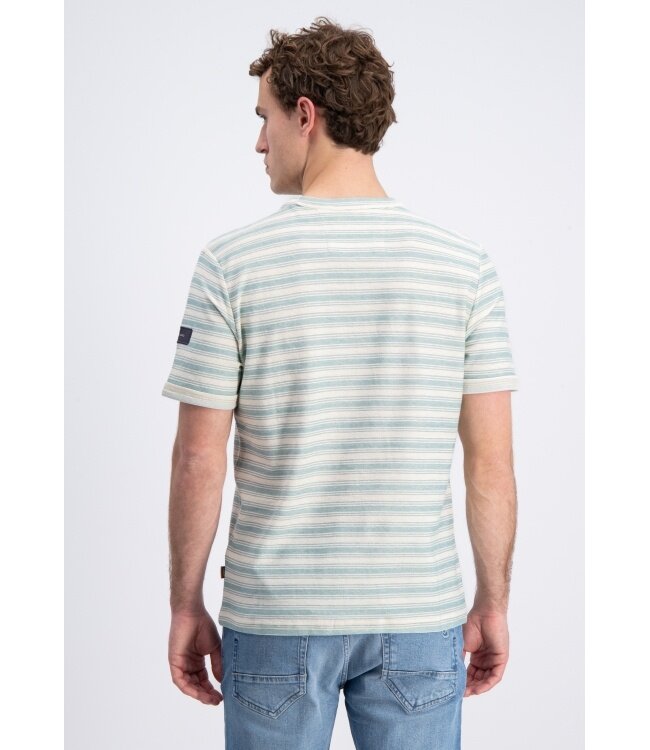 Gabbiano Gabbiano 1565109 Sovia T-Shirt Jacquard Jersey Striped Lagoon Green - Regular Fit