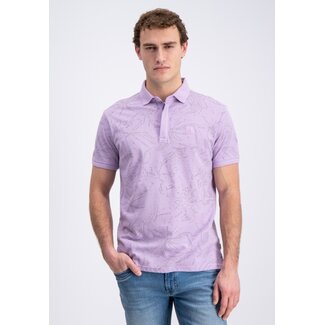 Gabbiano Polo Shortsleeve Pique All Over Print Leafs - Regular Fit