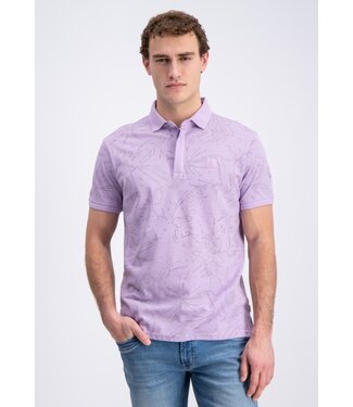 Gabbiano Polo Shortsleeve Pique All Over Print Leafs - Regular Fit