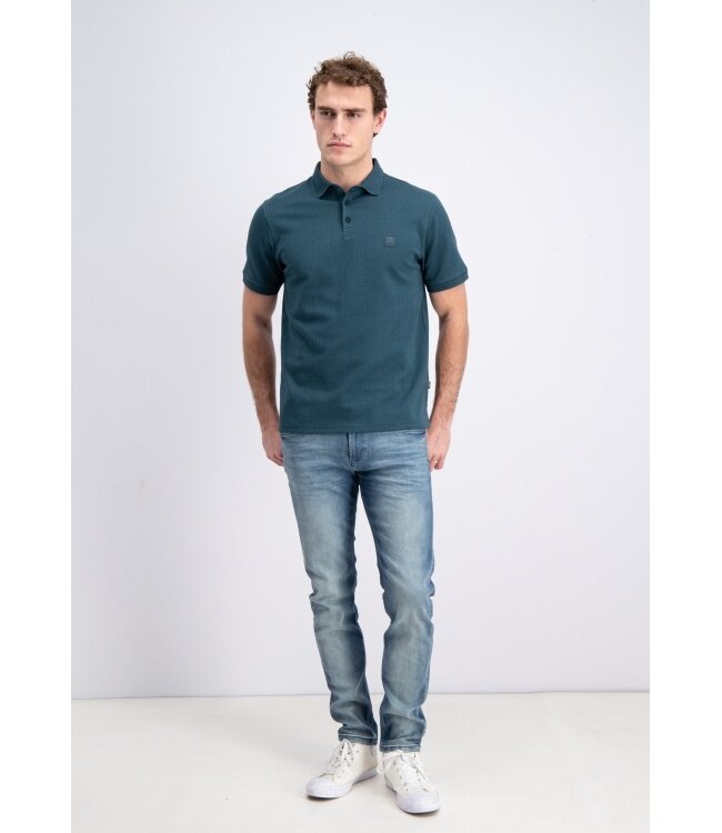 Gabbiano Gabbiano 2365212 Polo Shortsleeve Waffle Structure Forest Green - Regular Fit