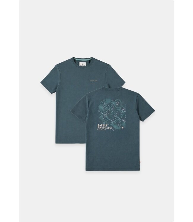 Gabbiano Gabbiano 1565105 Bistra T-Shirt Interlock Heavy Backprint Forest Green - Regular Fit