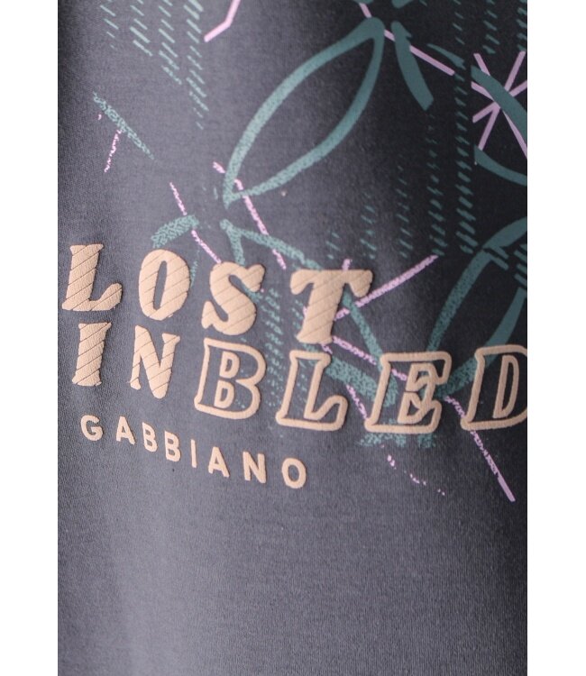Gabbiano Gabbiano 1565105 Bistra T-Shirt Interlock Heavy Backprint Forest Green - Regular Fit