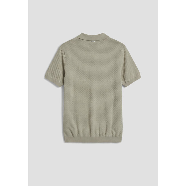 Antony Morato Antony Morato MMSW01601-YA100071 SWEATER POLO WITHOUT BUTTON SHORT SLEEVES REGULAR FIT IN COTTON SOFT YARN SAFARI - REGULAR FIT
