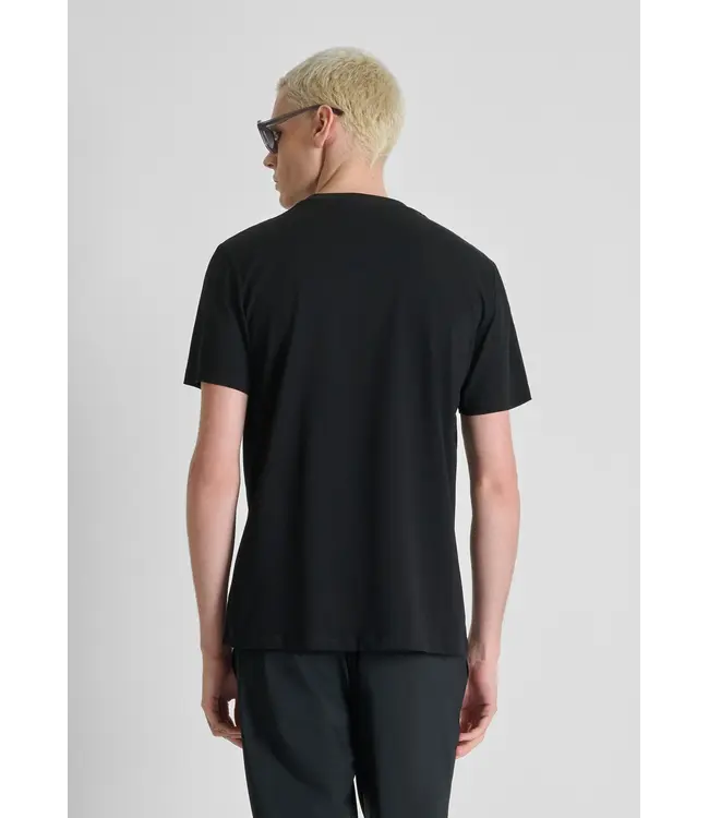 Antony Morato Antony Morato MMKS02646-FA100258 T-SHIRT IN INTERLOCK COTTON BLEND BLACK - REGULAR FIT