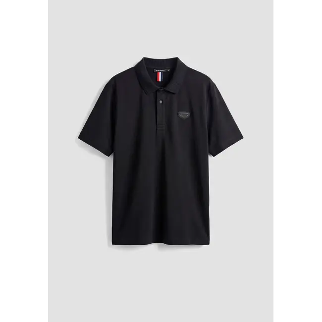 Antony Morato Antony Morato MMKS02610-FA100258 POLO SHIRT IN SOFT COTTON WITH LOGO PLAQUE BLACK - Regular Fit