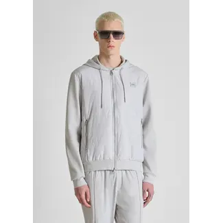 Antony Morato QUILTED HOODIE IN COTTON BLEND - REGULAR FIT